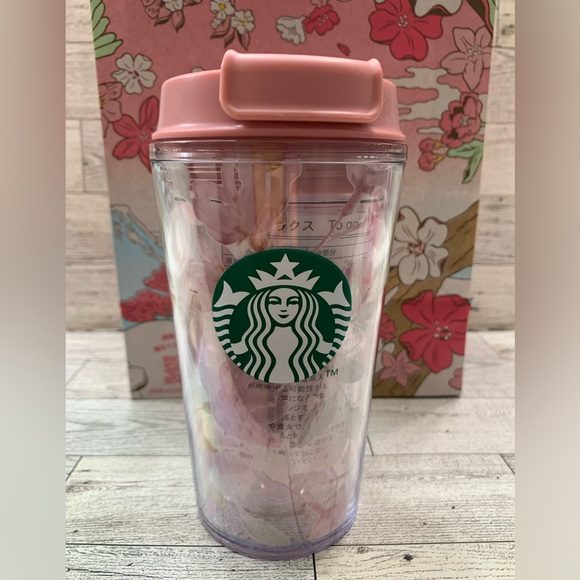 🌸 2024 Starbucks Japan Limited Edition Sakura Petals Plastic To Go Cup Tumbler - Picture 2 of 6